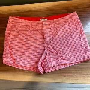 Pink and Orange Striped Shorts